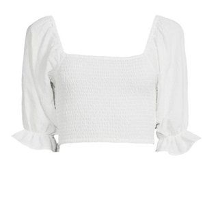BCBGENERATION Smocked Cropped Top